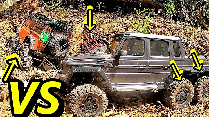 Traxxas TRX6 VS TRX4 with Track set and TRX4  Battle on Slippery, mud slope