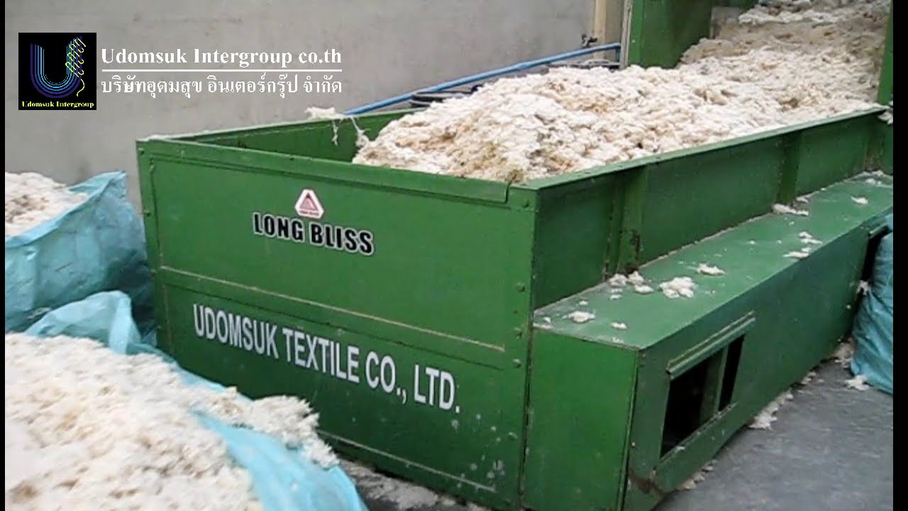 process recycling yarn waste and fabric waste from Udomsuk textile