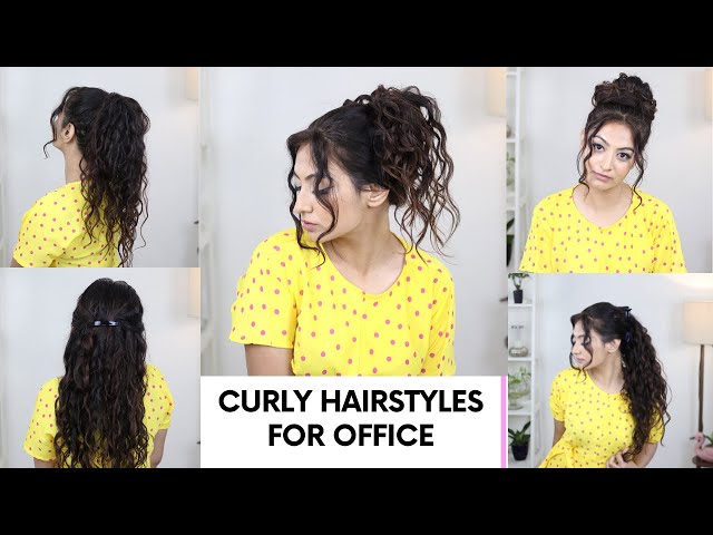 5 Basic & Easy CURLY HAIRSTYLES | INDIAN Curly Hair | Madhushree Joshi -  YouTube