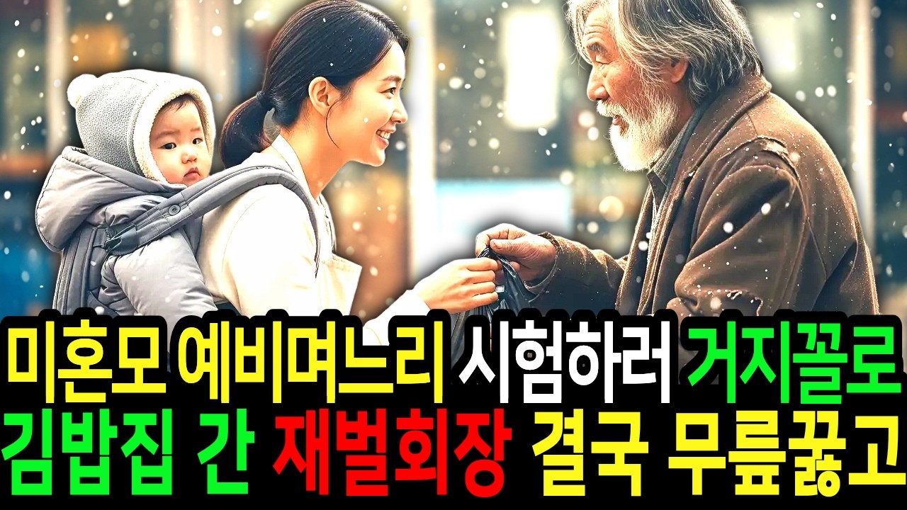 미혼모 예비며느리를 시험하려 거지꼴로 김밥집에 간 재벌회장, 결국 무릎을 꿇고 오열하는데…