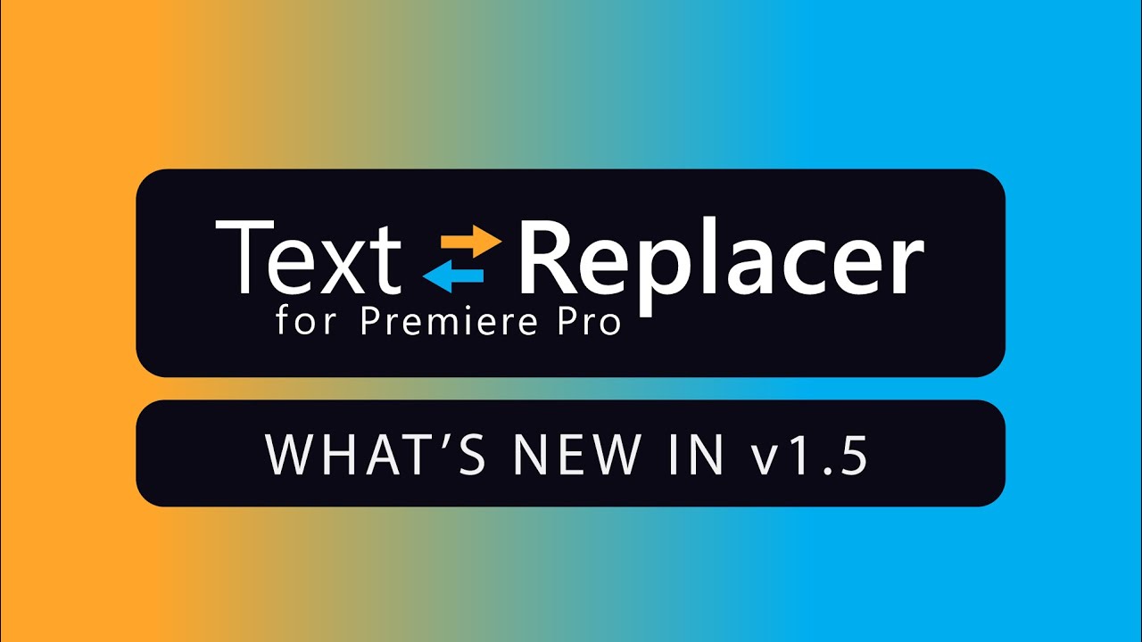 New Update Text Replacer for Premiere Pro - What's new in v1.5 - Srt to mogrt and mogrt to srt