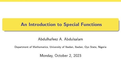Introduction to Special Functions | Gamma Function