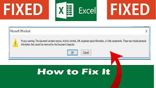 This document contain macros, ActiveX control, XML expansion pack | Excel Error Fix | TechnoTubebd