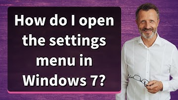 How do I open the settings menu in Windows 7?