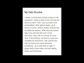 My daily routine/Daily routine/paragraph writing/@LearningHomeHandle Cambridge &amp;National curriculum 