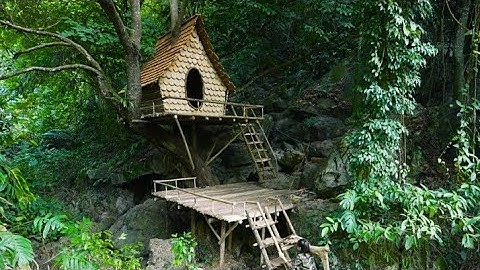 Solo Woman Builds Epic Treehouse on a Mountain | Off-Grid Living