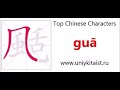 Chinese character 刮 [颳] guā ( shave, pare off, scrape)