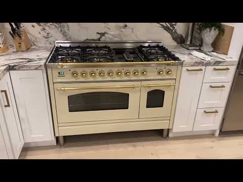 Hallman 48 antique white stove