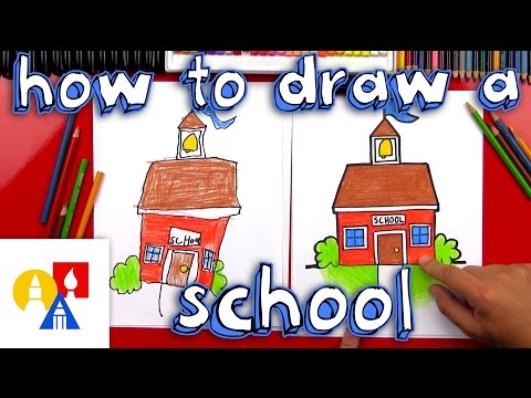 How To Draw A Cartoon School