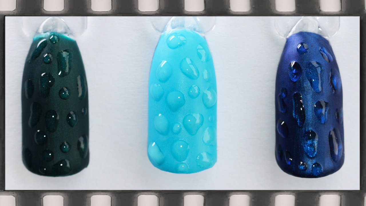 Дизайн ногтей эффект. Маникюр с капельками. Ногти с капельками воды. Гель лак капельки. Капли на ногтях дизайн.