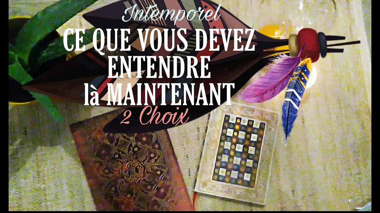 CE QUE VOUS DEVEZ ENTENDRE LÀ MAINTENANT ✨  Intemporel ✨2 choix🌷