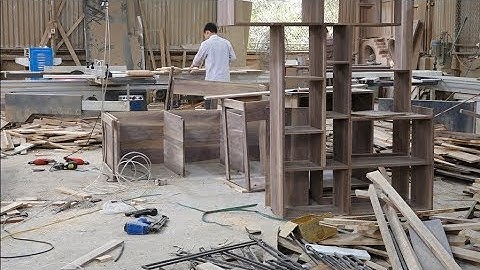 Xem tận mắt quy trình sản xuất tủ bếp gỗ óc chó tại Xưởng gỗ Hpro 098984.6666