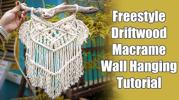 How to DIY Driftwood Macrame Wall Hanging | Freestyle Pattern | Tutorial by LIT decor