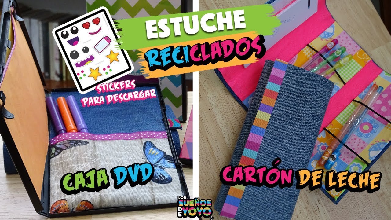 Estuche con una caja de DVD para este regreso  a clases - ¡ Stickers para descargar !