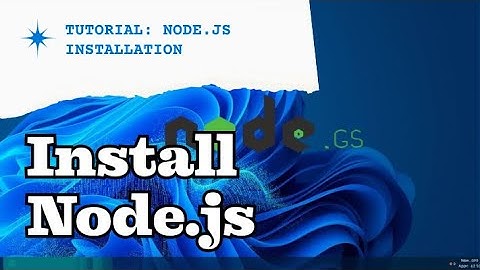 how to install node js in windows 11