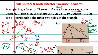 Side-Splitter & Angle Bisector Similarity Theorems