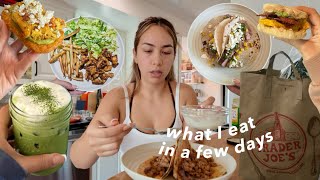 what I eat in a few days + Trader Joe’s haul (easy + realistic FALL meals) 