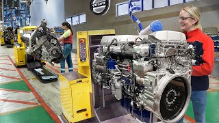 Inside Best Volvo Factory Producing Massive Powerful Truck Engines - Production Line