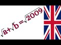 British Math Olympiad | 2009 Round 2 Question 1