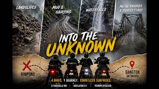 This Road to Gangtok Was WILD! 😱 Landslides, Mud & Waterfalls | Sikkim Ride #royalenfield #triumph