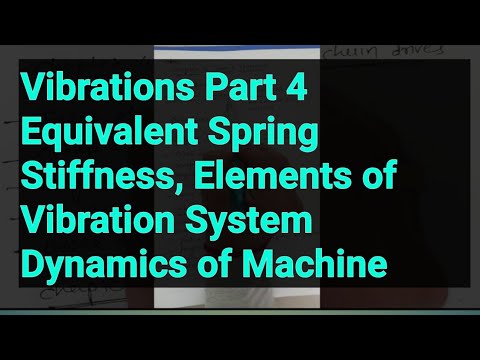 Vibrations Part 4| Equivalent Spring Stiffness| Elements of Vibration ...