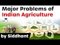 Major Problems of Indian Agriculture - Status of Agricultural Land, MSP on Crops, Farm subsidies