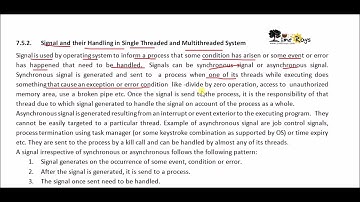OS - Unit 3 - Part 16- "Threads & their mgt - Other issues in Threads" by Sonali Timerays.