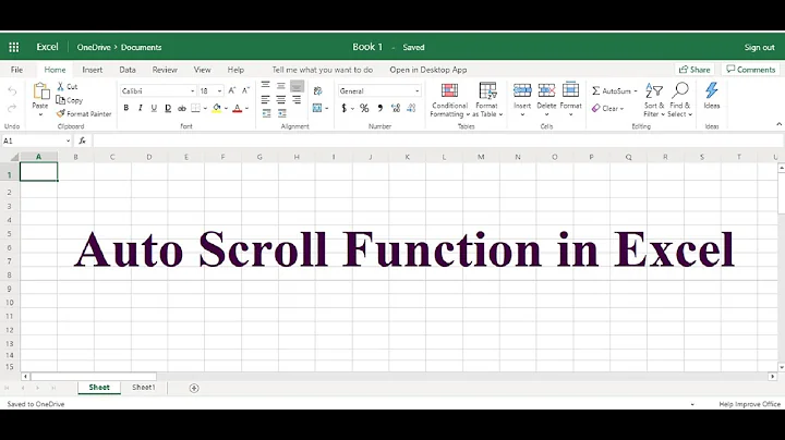 Autoscroll Function in Excel, Tutorial 3