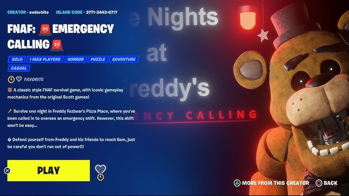 FNAF Creative 2.0 Map Code In Fortnite! (Five Nights At Freddy's Gameplay)  The First FNAF Map! 