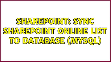 Sharepoint: Sync SharePoint Online list to database (Mysql)