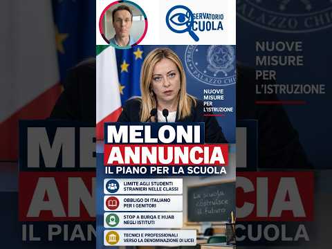 Video Scuola, Meloni annuncia nuove misure: tetto agli studenti stranieri e stop a burqa e hijab