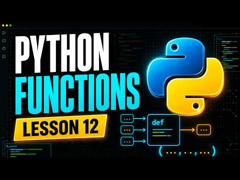Functions in Python | Parameters, Arguments & Return Values : Python lesson 12