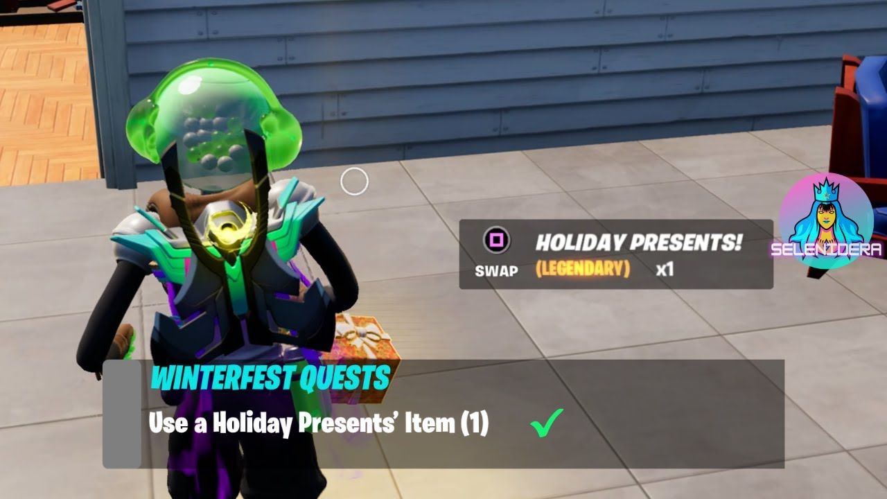 Use a Holiday Presents! Item (1) | Fortnite Winterfest 2021 Quests
