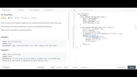 55. Jump Game LeetCode Dynamic Programming Arrays Recursion Memoization Depth First Search Traversal