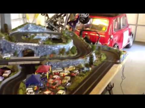 Rally stage Scalextric - YouTube