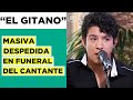 Masiva despedida a cantante "El Gitano" en velorio tras accidente de tránsito