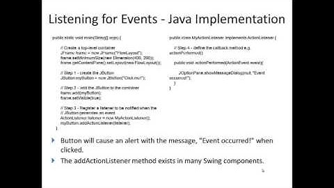 Event Handling Part 2: ActionEvents