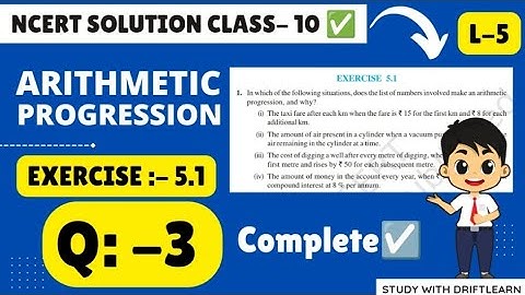 Arithmetic Progression Ka Solution|| Arithmetic Progression Solution✅|| Class 10 Ex:5.1 Q:3 L-5