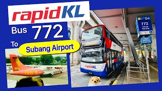 Rapid KL bus 772 to Subang Airport (Airplane view lunch) 2階建バスで「空港ランチ」へ screenshot 2