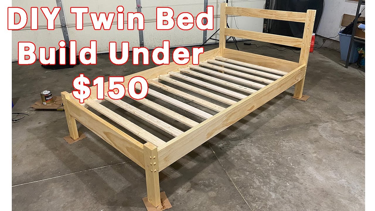 Building A Simple Solid Wood Twin Bed, How To Build A Twin Bed Frame And Headboard