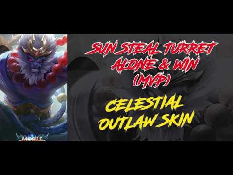 MLBB : SUN Stealing Main Turret Alone & Win (MVP) | Celestial Outlaw