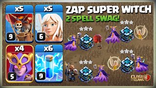 After Update! Th13 Super Witch Smash | Th13 Zap Super Witch | Th13 Super Witch Attack Strategy coc