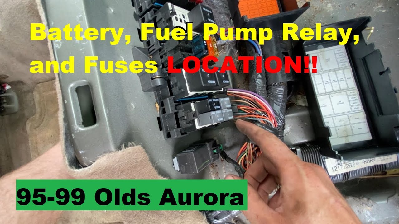 Fuel Pump Relay Battery and Fuses Location Oldsmobile Aurora 95 96 97 98 99  1995 1996 1997 1998 1999 - YouTube  YouTube