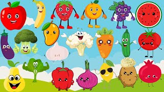 Obst Und Gemüse Für Kinder Deutsch Lernen Wortschatz Fruits And Vegetables In German