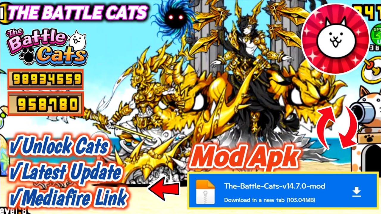 The Battle Cats Mod Apk New Update 14.7.0 YouTube