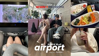 KOREA AIRPORT VLOG • รีวิวสายการบิน AirPremia กับ AirAsia ไปเกาหลี 🛬💨✨ / KARNMAY