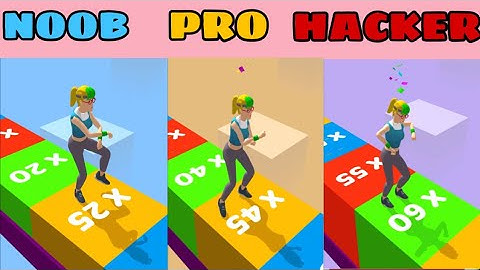 NOOB vs PRO vs HACKER in Skater Stacker - All Levels Gameplay, New Fun Games (Android, iOS)