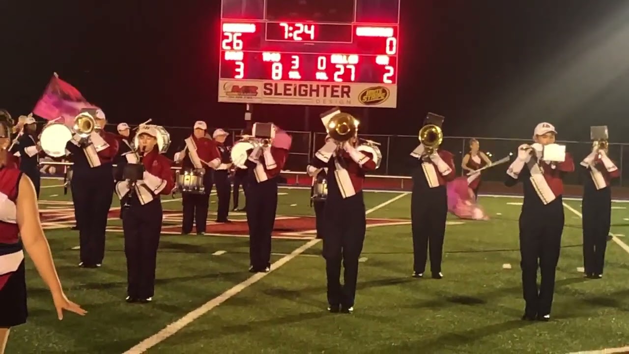 LH Marching Band playing Show Me How You Burlesque, Uniontown game, 8/26/22.