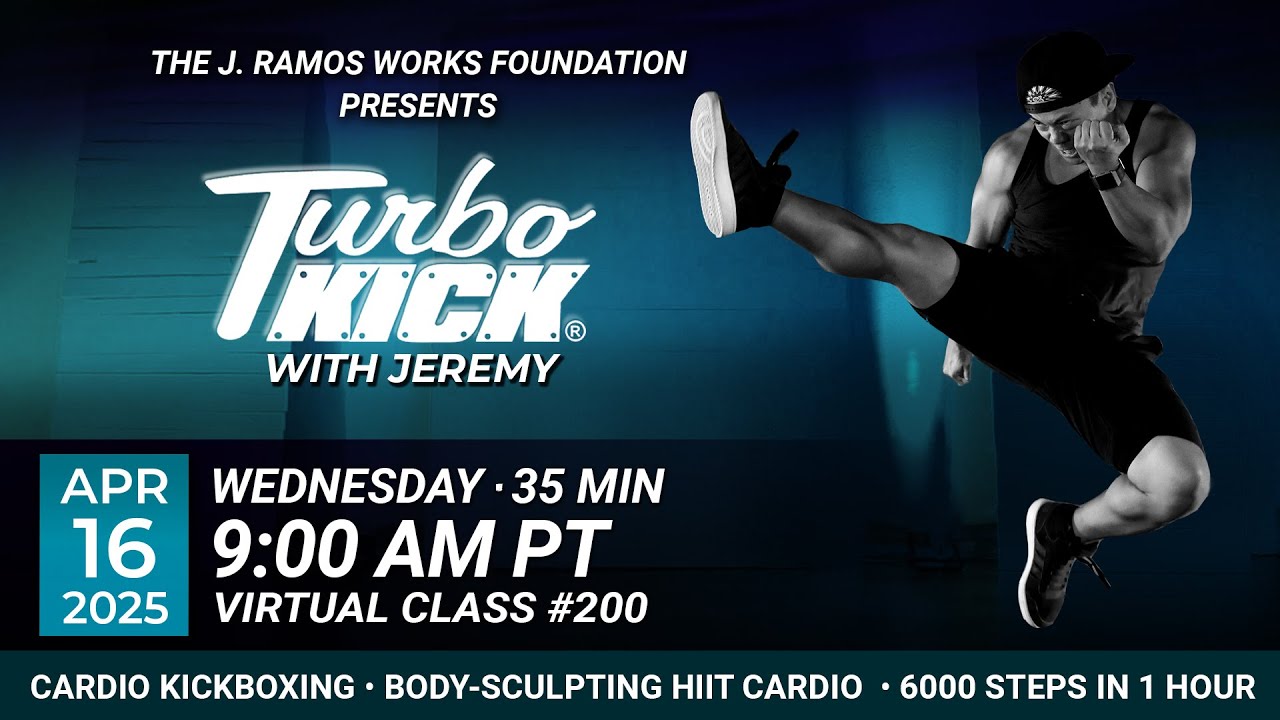 Virtual 35 Minute Turbo Kick with Jeremy Ramos (04/16/22025) - 9:00 AM PT