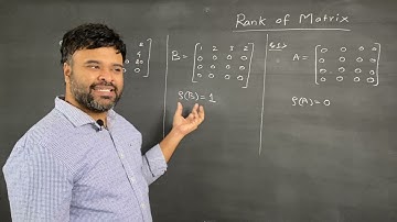 Rank Of MATRIX | Concept | Hindi (Part 1)| What is rank, मैट्रिक्स की रैंक क्या है